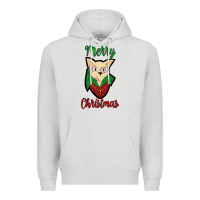 Dove Grey Merry Christmas Cat Premium Hoodie - Bettercallsaul