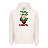 Pale Pink Merry Christmas Cat Premium Hoodie - Bettercallsaul