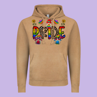 Pride Gnome Vintage Hoodie Designed By Cowhidedigitalart