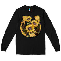Black horseshoe sunflower camouflage Long Sleeve Tee - AdoDesignShop