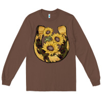 Chestnut horseshoe sunflower camouflage Long Sleeve Tee - AdoDesignShop