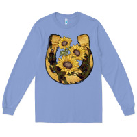 Colony Blue horseshoe sunflower camouflage Long Sleeve Tee - AdoDesignShop