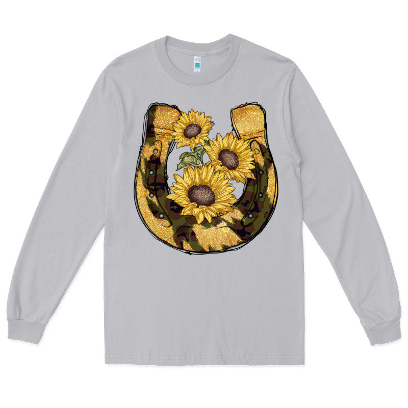 Horseshoe Sunflower Camouflage Long Sleeve Tee by AdoDesignShop | Teevron