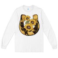 White horseshoe sunflower camouflage Long Sleeve Tee - AdoDesignShop