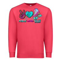 Cardinal peace love roller skate Premium Sweatshirt - BundleAndBundleShop