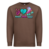 Chestnut peace love roller skate Premium Sweatshirt - BundleAndBundleShop