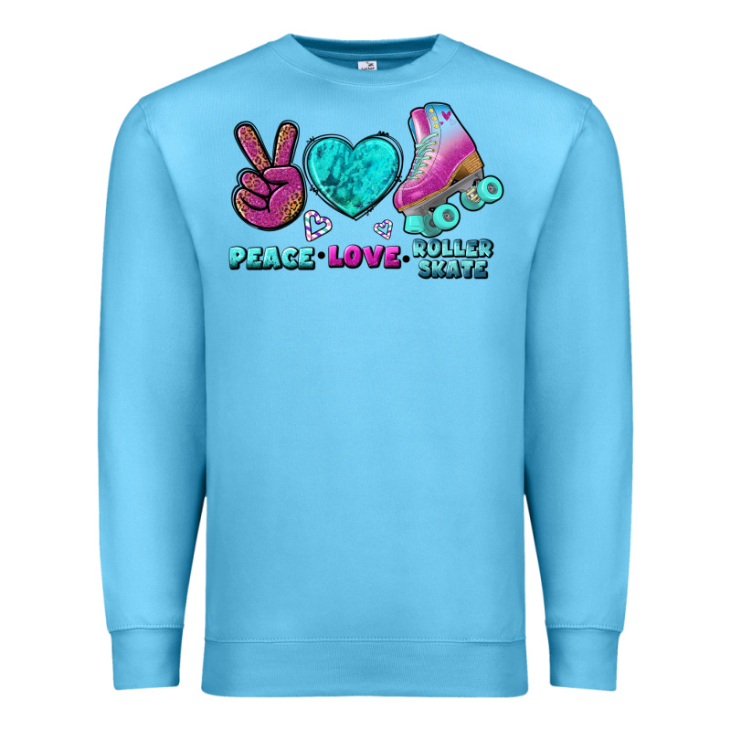 Peace Love Roller Skate Premium Sweatshirt by BundleAndBundleShop | Teevron
