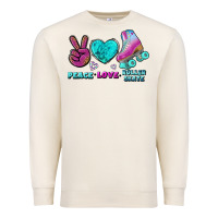 Sandshell peace love roller skate Premium Sweatshirt - BundleAndBundleShop