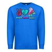 True Royal peace love roller skate Premium Sweatshirt - BundleAndBundleShop