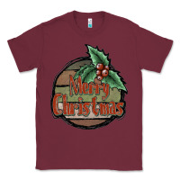 Burgundy Merry Christmas Classic Tee - JahusDesignShop
