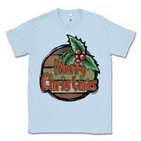 Dusty Blue Merry Christmas Classic Tee - JahusDesignShop