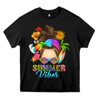 Black messy bun summer vibes Heavy Core Tee - RanaPortraitStore