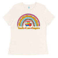 Bone back to school rainbow teach love inspire Ladies Tee - AdoDesignShop