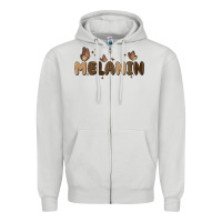 Dove Grey melanin Zipper Hoodie - MaliasSmallBusiness