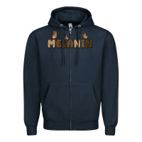 Navy melanin Zipper Hoodie - MaliasSmallBusiness
