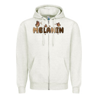 Oatmeal Heather melanin Zipper Hoodie - MaliasSmallBusiness