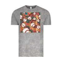 Cloud Rock baseball leopard seamless pattern Vintage Tee - JahusDesignShop