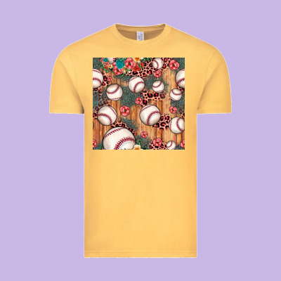 Baseball Leopard Seamless Pattern Vintage Tee Designed By Jahusdesignshop