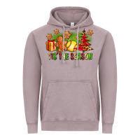Vintage Zinc Tis The Season Christmas With Softball And Gingerbread Man Vintage Hoodie - FaDigitalArtStudio