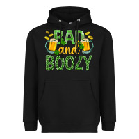 Black Bad And Boozy St. Patricks Heavyweight Hoodie - BundleAndBundleShop