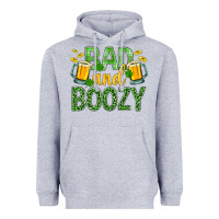 Heather Grey Bad And Boozy St. Patricks Heavyweight Hoodie - BundleAndBundleShop