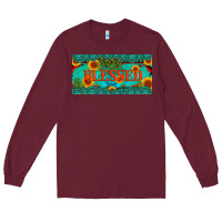 Burgundy blessed turquoise gemstone cactus and sunflower licanse plate Long Sleeve Tee - Artiststas