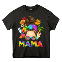 Asphalt messy bun mama summer Heavy Core Tee - RanaPortraitStore