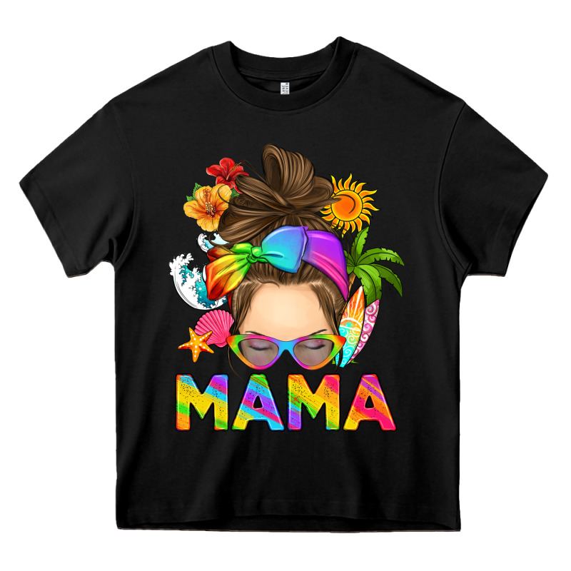 Messy Bun Mama Summer Heavy Core Tee by RanaPortraitStore | Teevron