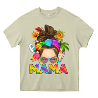 Mossy messy bun mama summer Heavy Core Tee - RanaPortraitStore