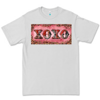 Dove Grey Xoxo cowhide and leopard Premium Tee - RanaPortraitStore