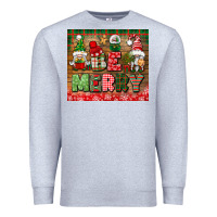 Heather Grey be merry tumbler Premium Sweatshirt - BundleAndBundleShop