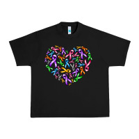 Black cancer ribbon heart Urban Heavy Tee - AdoDesignShop
