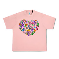 Salmon cancer ribbon heart Urban Heavy Tee - AdoDesignShop