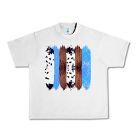 Lunar Rock Western Farm Life Cowhide Wood Blue Glitter Brush Stroke Urban Heavy Tee - Bettercallsaul