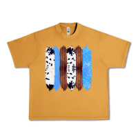 Peanut Butter Western Farm Life Cowhide Wood Blue Glitter Brush Stroke Urban Heavy Tee - Bettercallsaul