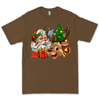 Cacao santa and reindeer Premium Tee - Zillion Design Studio