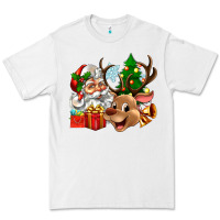 White santa and reindeer Premium Tee - Zillion Design Studio