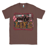 Chestnut Nurse life leopard frame Classic Tee - LillyAllenDesigns