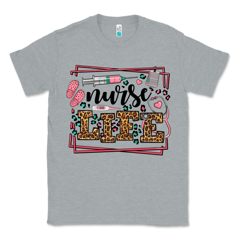 Nurse Life Leopard Frame Classic Tee by LillyAllenDesigns | Teevron