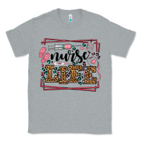 Heather Grey Nurse life leopard frame Classic Tee - LillyAllenDesigns