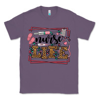 Lavender Nurse life leopard frame Classic Tee - LillyAllenDesigns