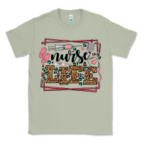Matcha Nurse life leopard frame Classic Tee - LillyAllenDesigns