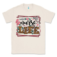 Natural Nurse life leopard frame Classic Tee - LillyAllenDesigns