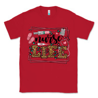 Red Nurse life leopard frame Classic Tee - LillyAllenDesigns