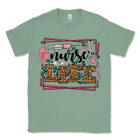 Sage Nurse life leopard frame Classic Tee - LillyAllenDesigns