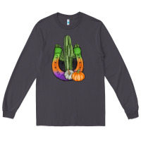Smoke horseshoe halloween cactus Long Sleeve Tee - AdoDesignShop