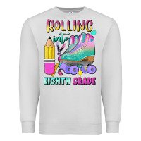 Dove Grey rolling into eighth grade Premium Sweatshirt - BundleAndBundleShop