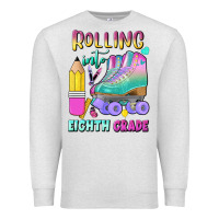 Oatmeal Heather rolling into eighth grade Premium Sweatshirt - BundleAndBundleShop