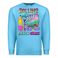 Ocean Blue rolling into eighth grade Premium Sweatshirt - BundleAndBundleShop