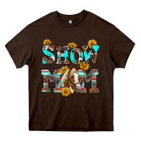 Chocolate Brown show mom horse Heavy Core Tee - RanaPortraitStore